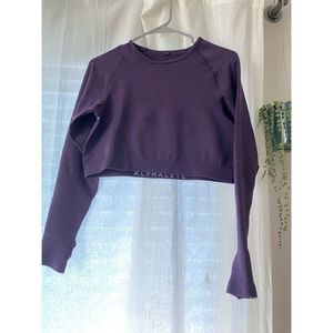 Alphalete Revival Long Steve Crop - Purple Noir